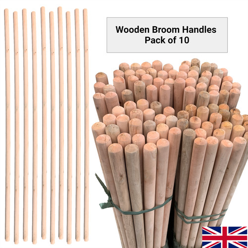 Long wooden broom handle mop - wooden,