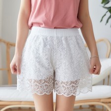 Knickers Bloomers Briefs Panties Underwear Shorts Women Lace Mesh Shorts