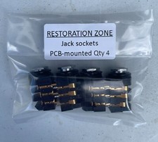 Jack Sockets, PCB-mounted, Chrome Nuts