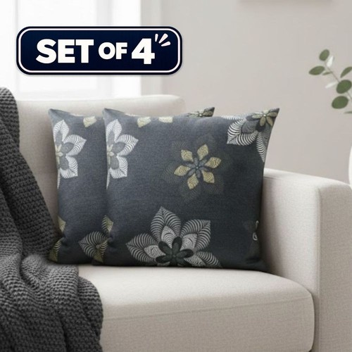 Set grey floral - -,