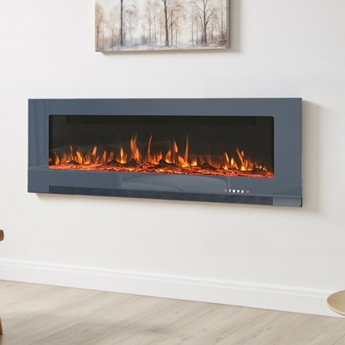 Led fireplace media wall fire - media,