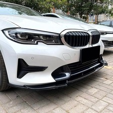 Gloss Black Front Bumper Splitter Lip Set For BMW 3 Series G20 G21 320i 2019-22