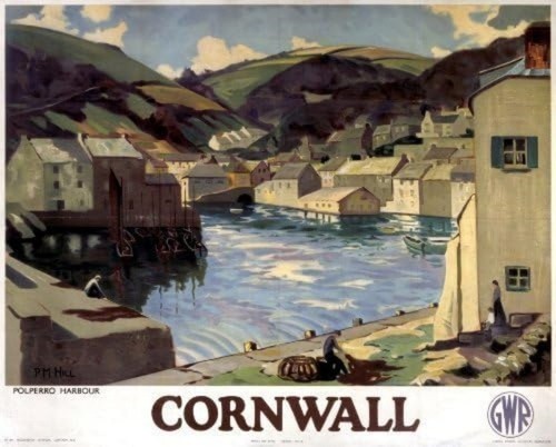 Cornwall polperro harbour old - polperro,