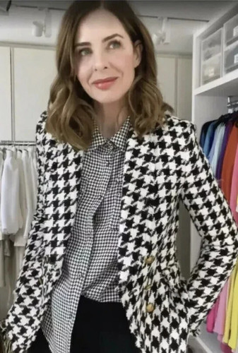 Zara black white tweed - zara,