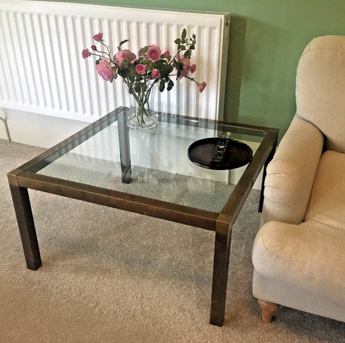 Large brass glass - brass,