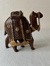 Wooden camel figurine with