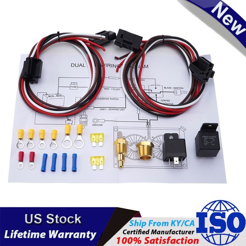Dual electric cooling fan wire - electric,