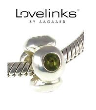 Genuine LOVELINKS 925 sterling silver & green CZ GREEN LIGHTS charm bead RRP £25