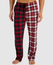 $41 Club Room Men's Red Green Holiday Fleece Pajama Pants Sleepwear Size XL