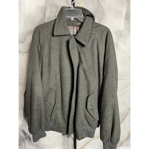 Burberry grey wool bomber - grey,