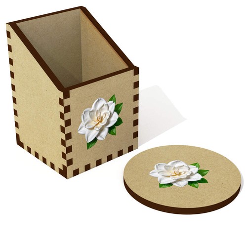 Gardenia flower desk tidy - 'gardenia,