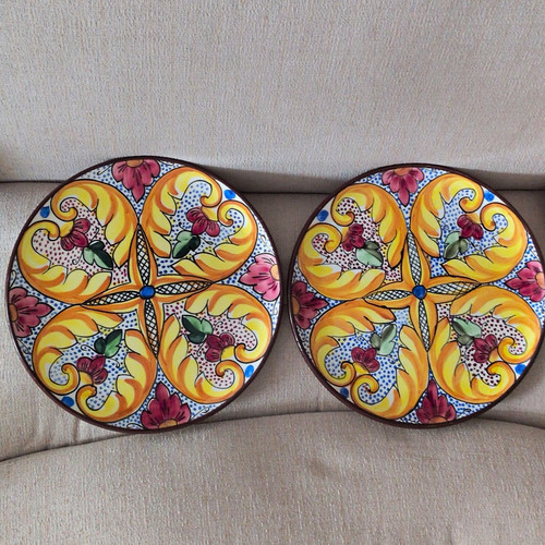 Pair round ceramic - pair, collector
