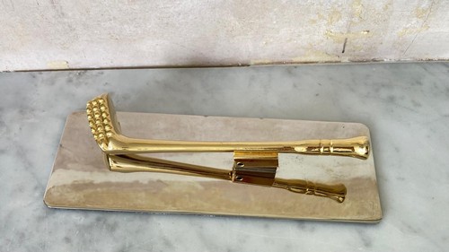 Vintage brass golf club - vintage,