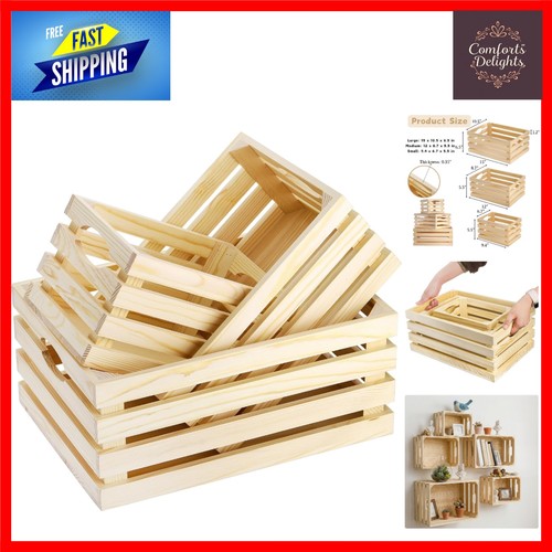 Rustic nesting wooden crates - rustic,