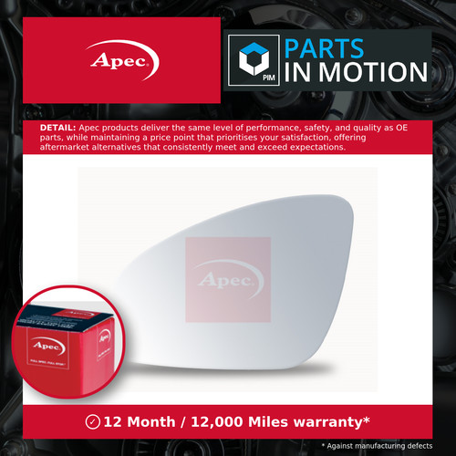 Mirror glass fits toyota auris - glass,