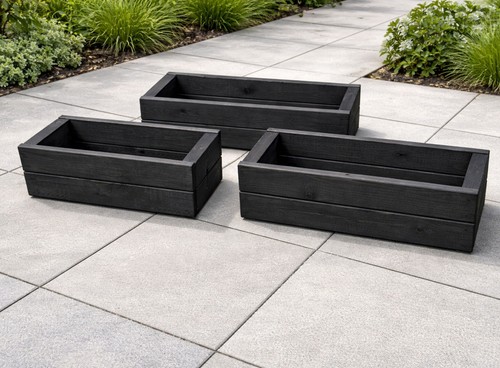 Wooden balcony small planter - wooden,