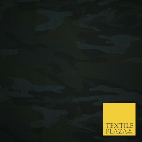 Dark blue camouflage cotton - blue,