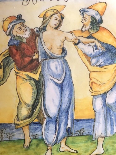 Caffaggiolo majolica plate - caffaggiolo,