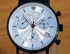 Mens Black Leather Yves Camani