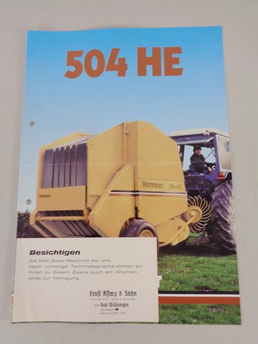 Brochure vermeer 504 round - vermeer, he
