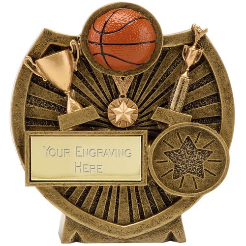 Basketball trophy size - size, 9.25cm