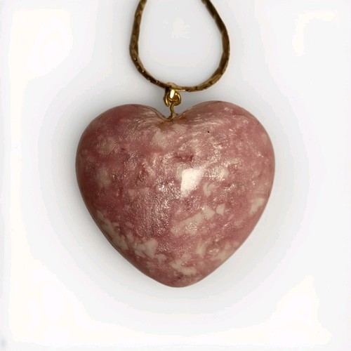 Pink puffy heart shaped - pink,