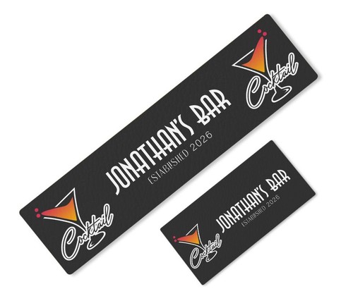 Personalised bar runner with - bar,