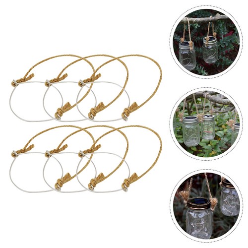 6pcs jar hangers - jar, rope