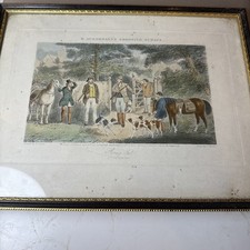 Antique R Ackermann’s ‘Shooting Scraps’ Set Of 4 Framed Hunting Prints From 1850