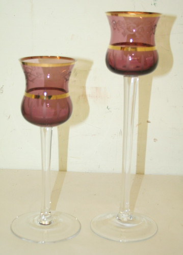 Red glasses vases - red, glasses/