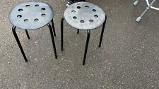 2x Ikea Marius Stackable Stool Breakfast Bar Dining Stool Modern Black