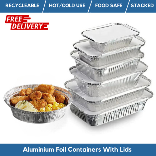 Aluminium foil food - foil, containers