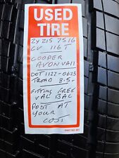 2X 215 75 16 C AVON COOPER AV11 CV TREAD 8.5mm (41)