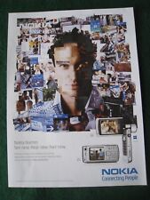 NOKIA NSERIES MULTIMEDIA N90 N70 PHONE 2006 ADVERT A4 SIZE FILE 1