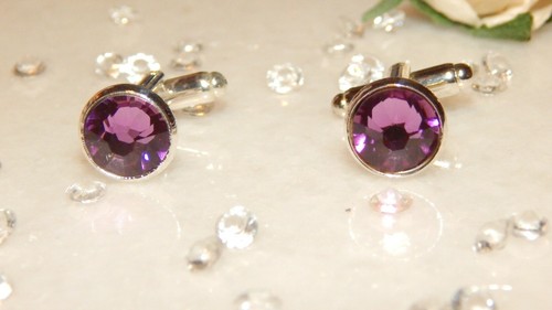 Cufflinks 10mm amethyst - s/p,