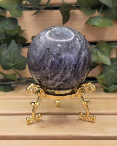 Purple labradorite sphere - labradorite,