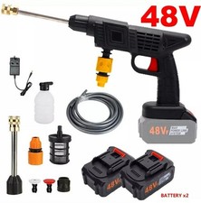 Portable Cordless Car High Pressure Washer Jet Water Wash Cleaner Gun +2 Battery
