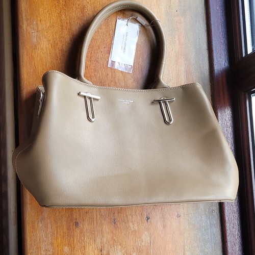 David jones beige khaki faux - david,