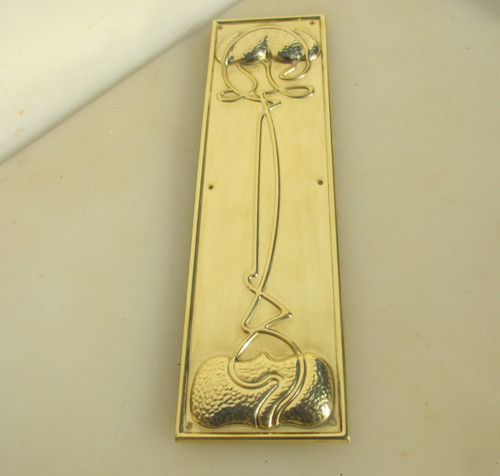 Brass finger plate push door - plate,