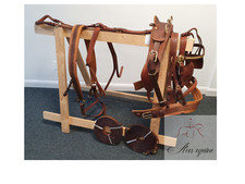Brown Leather Gig Horse Driving Harness Original Brass Fitting Full Size premium