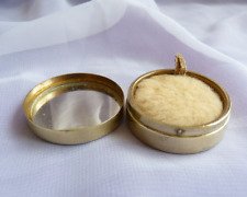 Vintage Houbigant Miniature Compact with Mirror and Powder Puff 1940s   