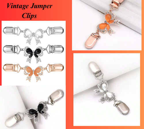 Sweater clips vintage dress - vintage,