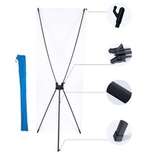 X Banner Stand for Floor Display, Portable Tripod Holder for Posters