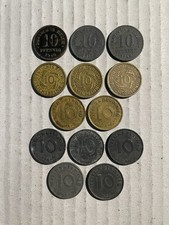 Germany 13 Coins 1916–1944 | 10 Pfennig | Historic German Coin Lot
