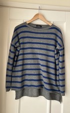Luella Cashmere  / Wool Mix Grey Striped Pullover Size Approx M / L