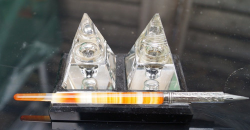 1904 silver agate dip pen - 1904, ah