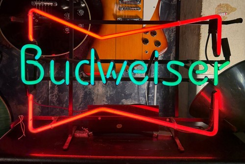 Vintage budweiser bowtie neon - vintage,