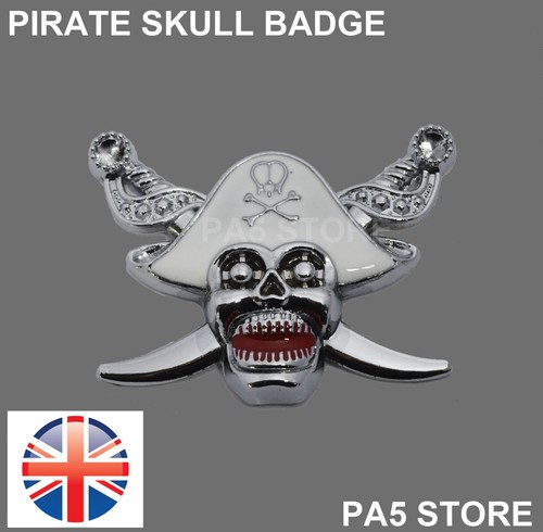 White hat pirate - white, chrome