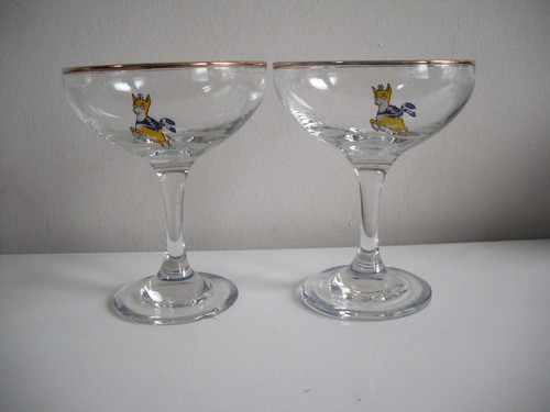 Pair vintage babycham - of,