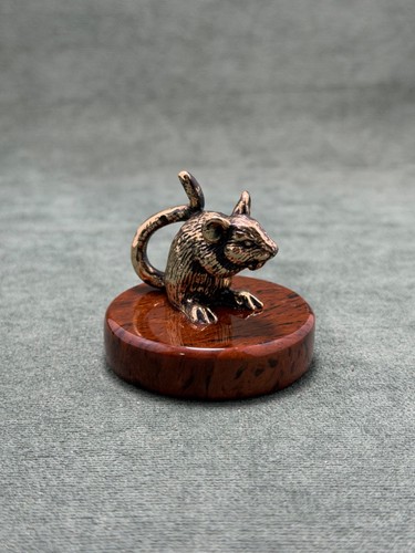 Art deco mouse figurine cast - art,